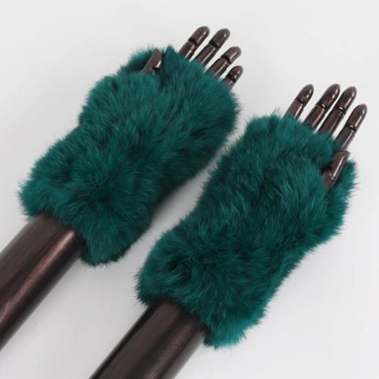 New Arrival Female Natural Rabbit Fur Gloves Knitted Warm Real Rex Rabbit Fur Mittens Women Winter Outdoor Rex Rabbit Fur Gloves