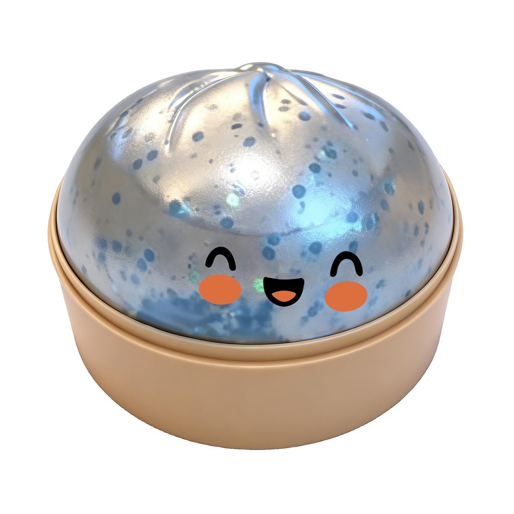 Knödel Stressbälle Spielzeug mit Dampfgarer Simulation Essen Squishies Brötchen Fidget Sensorisches Spielzeug für Zuhause Schreibtischdekoration Partygeschenke