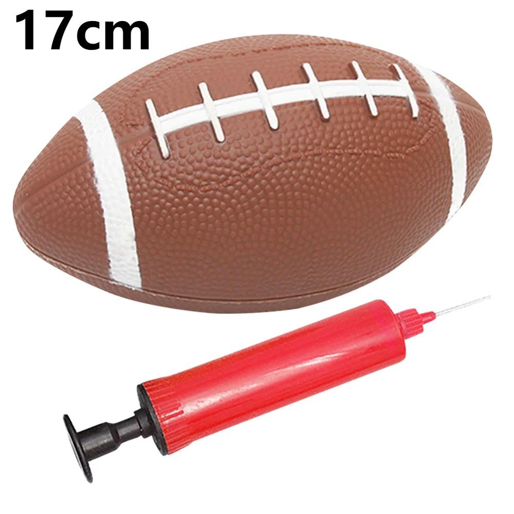 Size 3 American Football Soccer Rugby Association Football Footy Game Ball Sports Football Game Ball for Children with Inflator