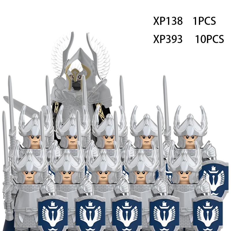 Soldados Élficos Medievais de Rohan Guarda Exército lotr Figuras de Ação Mini Blocos Boneca Montar Blocos de Construção MOC DIY Brinquedos para presentes de criança