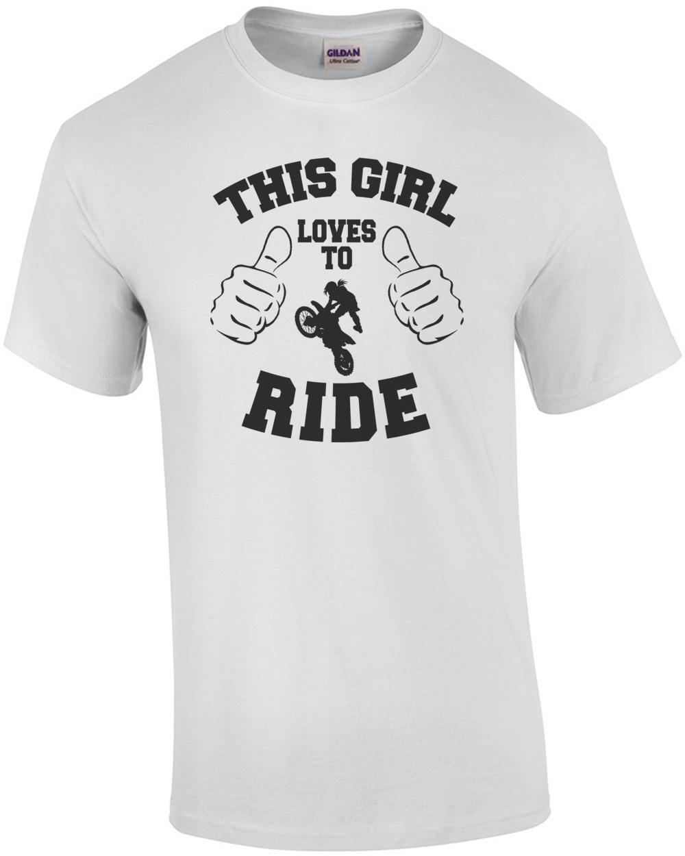 This Girl Loves To Ride Motorcycles T-Shirt Unisex T-Shirt M