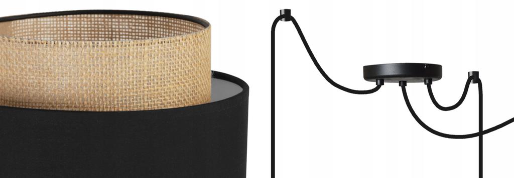 Hanging Lamp, Ceiling Chandelier, Lampshade, Boho Juta