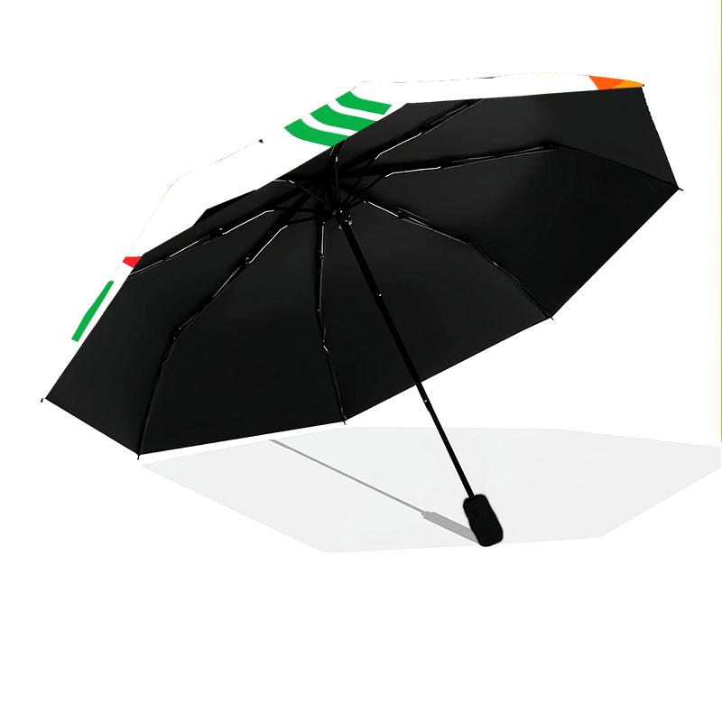 Modello squadra nazionale di calcio dell'Algeria, ombrello pieghevole automatico, design portatile e pieghevole, 8 stecche, un regalo di Natale o di compleanno.