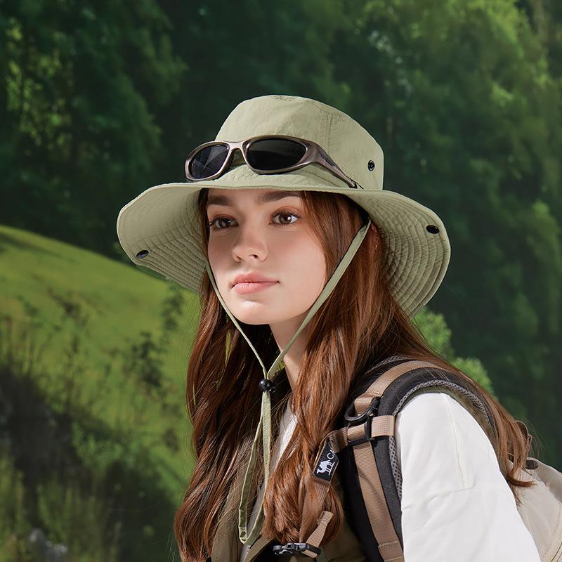 Summer big brim sunscreen hat outdoor mountaineering fishing visor quick drying waterproof bucket hat fashion hat women