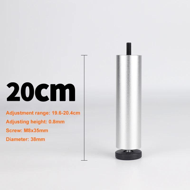 4 Stück verstellbare Möbelfüße M8 Aluminiumlegierung Tischbeine für TV-Schrank, Kleiderschrank, erhöhte Kühl-, Waschmaschinenfüße