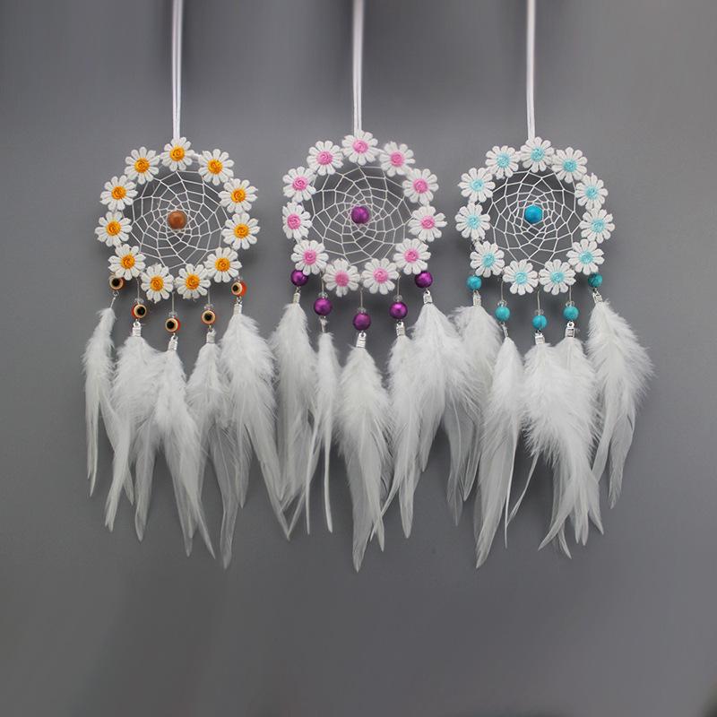 1Pc Sunflower Dream Catcher Small Wind Chime Ornament for Wedding Car Interior Home Decoration Party Gifts Gifts for Friends