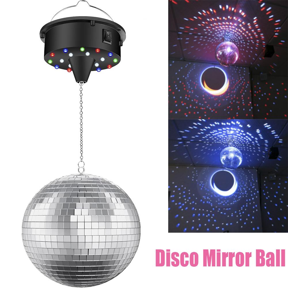 Disco Mirror Ball Party Shiny Ball Christmas Decoration Stage Light Rotating Glass Ball Retro Reflective KTV DJ Light Home Decor