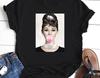 Audrey Hepburn Rosa Kaugummi Baumwolle Weiß Alle Größen Männer Frauen T-Shirt CC1659