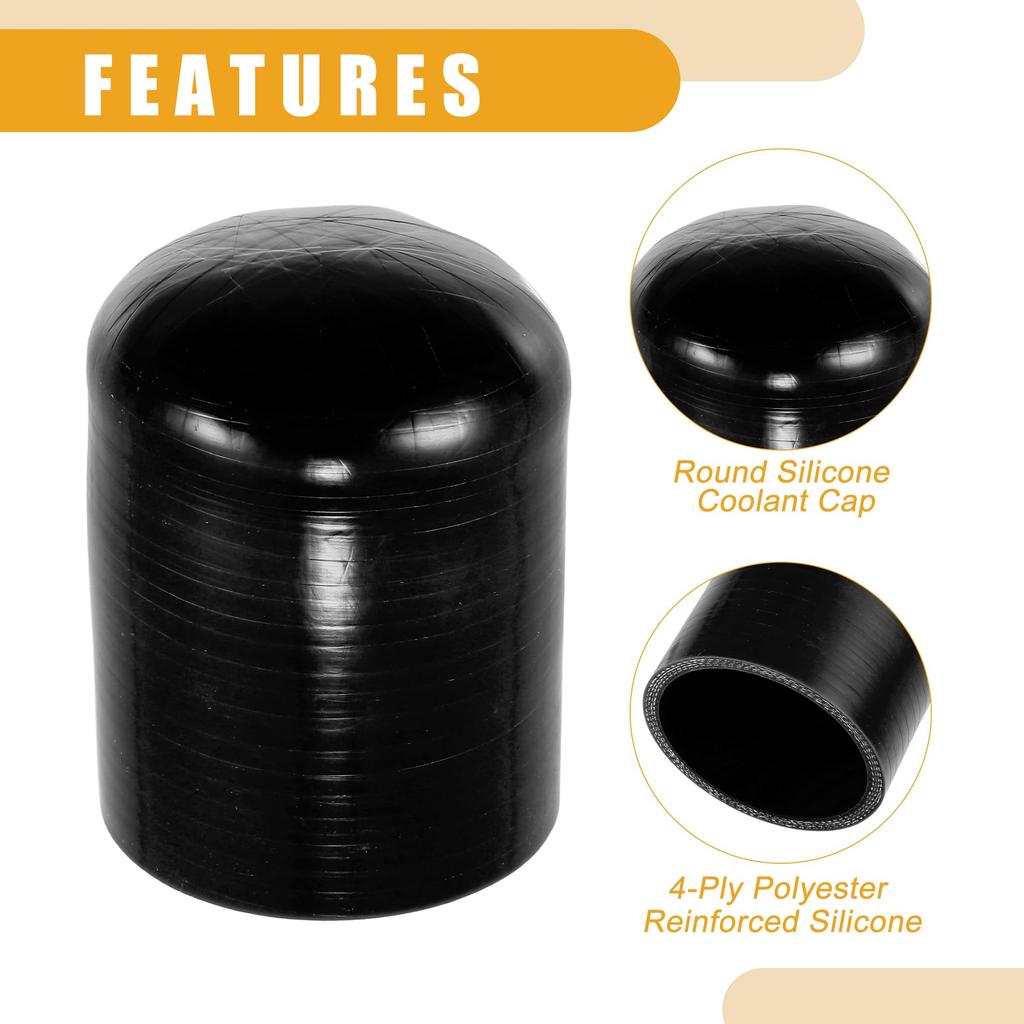 Partuto 1 Set 65mm 2.56" ID Silicone Hose Cap Intake Vacuum Hose End Plug