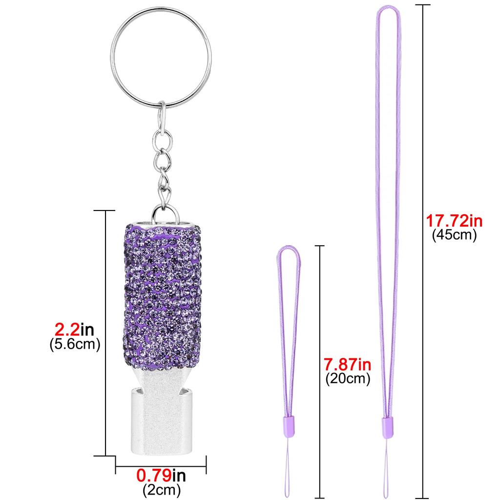 BIIANGE Sparkling Purple Whistle, Coach Whistle with Lanyard, Coach Referee