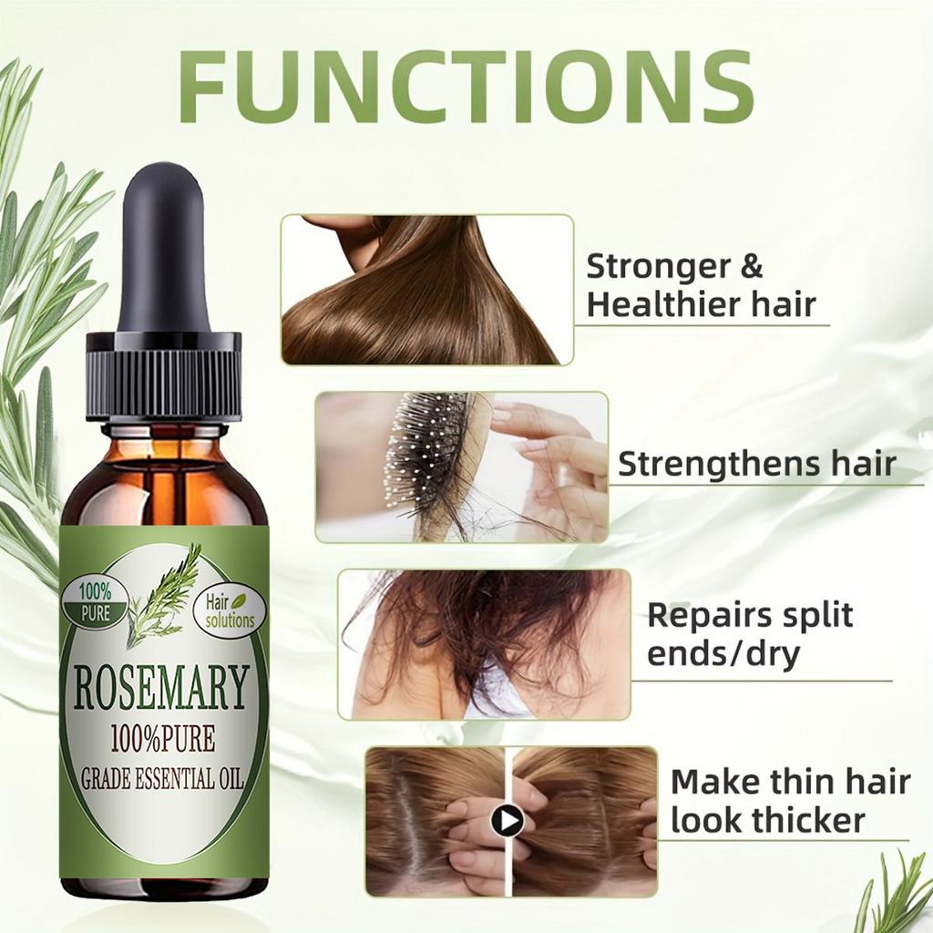 Produit de croissance des cheveux, huile essentielle de romarin pour la croissance des cheveux, soins capillaires de beauté, prévention de la perte de cheveux