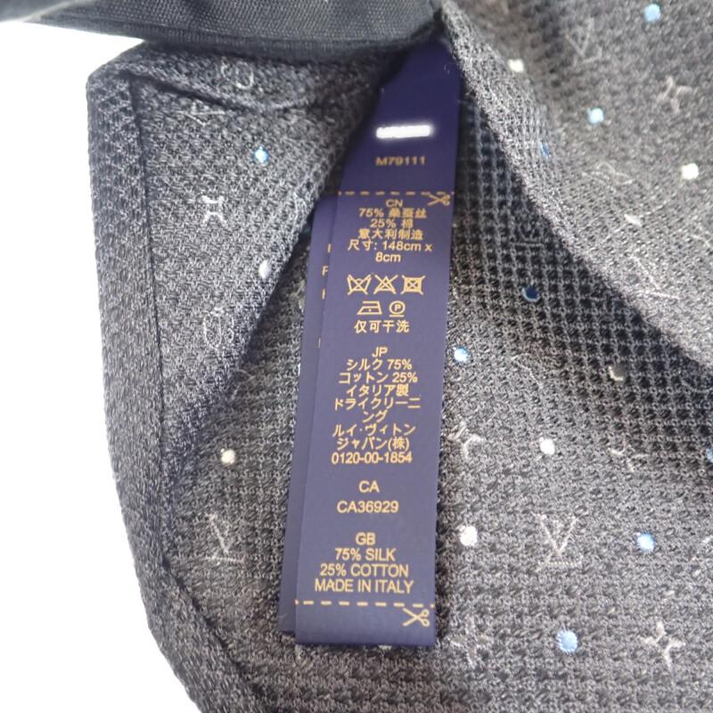 Louis Vuitton M79111 Krawatte grau Seide/Baumwolle Herren