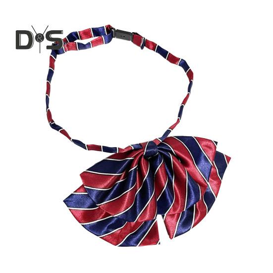 

Галстук-бабочка в полоску с цветными блоками, двухслойный галстук-бабочка для банков, деловой костюм стюардесс, униформа, предварительно завязанный галстук-бабочка I