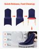 50 Pcs Navy Blue Chair Covers, Polyester Spandex Chair Cover, Stretch Slipcovers for Wedding Party Dining Banquet Flat-Front Chair Covers, Fits Chair
