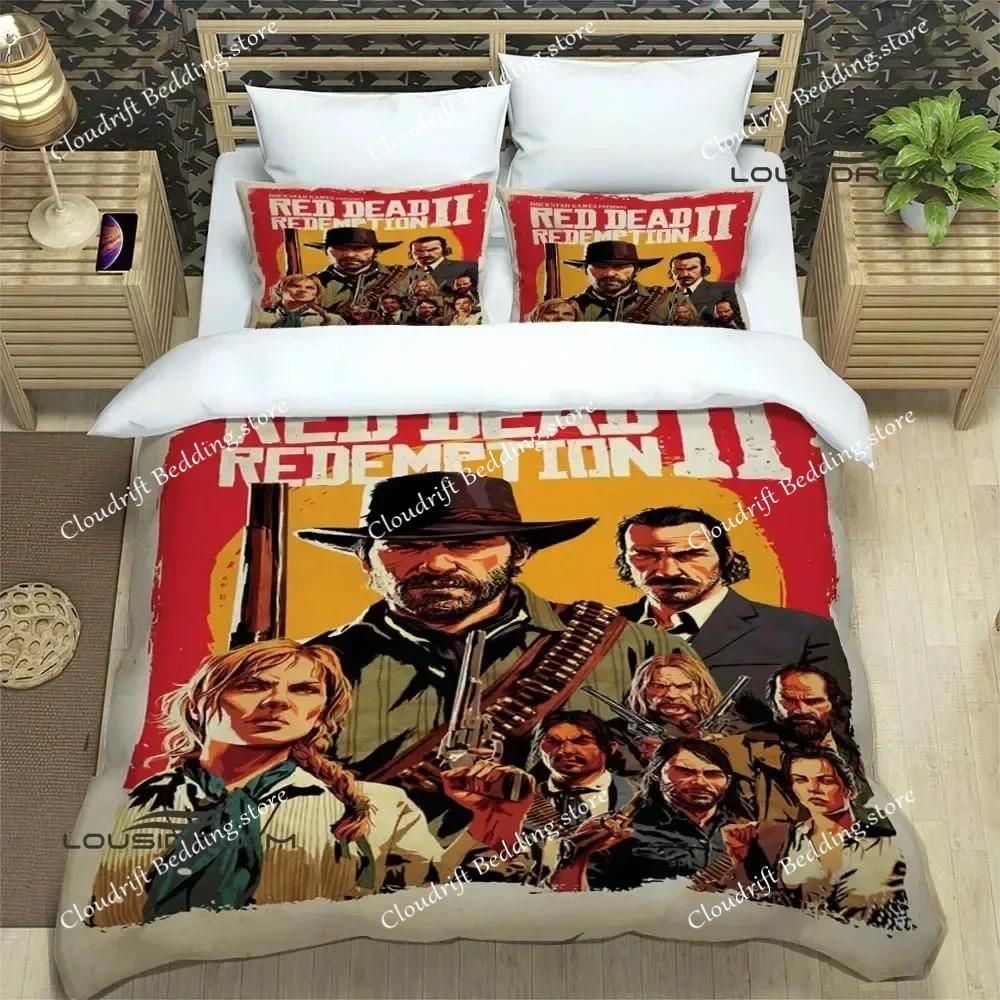 3D Печать Изысканные Покрывала с Принтом Red Dead Удобное Одеяло Пододеяльник King Queen Single Полиэстер Комплект Постельного Белья