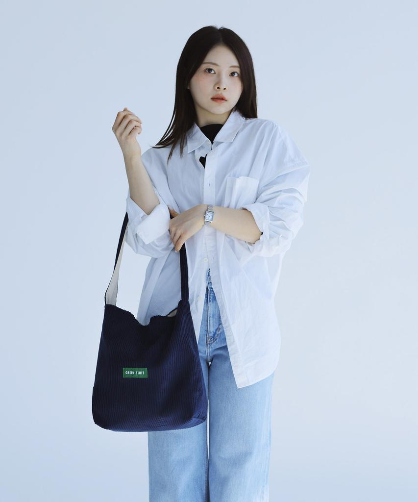 Green Stuff Simple Shopper Bag 62 Classic Corduroy - Navy
