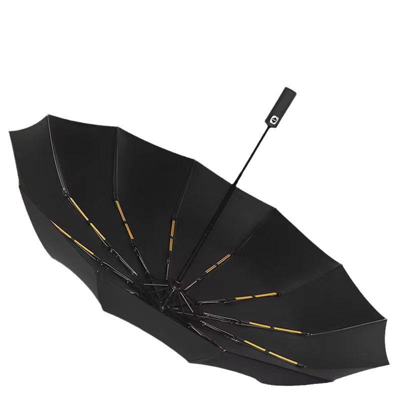 24-Rib Automatic Folding Umbrella: High-End, Large, UV Protection for All Weather