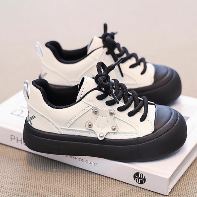 Thick Soled Kids Shoe for Girl White Shoes Children Board Shoes Designer Shoe Toddler Boy Shoes Casual Sneakers for Boy Kids