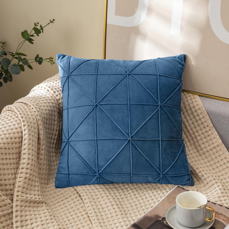 Skin-friendly Velvet Pillow Cushions, High-end Geometric Simple Bedside Tatami