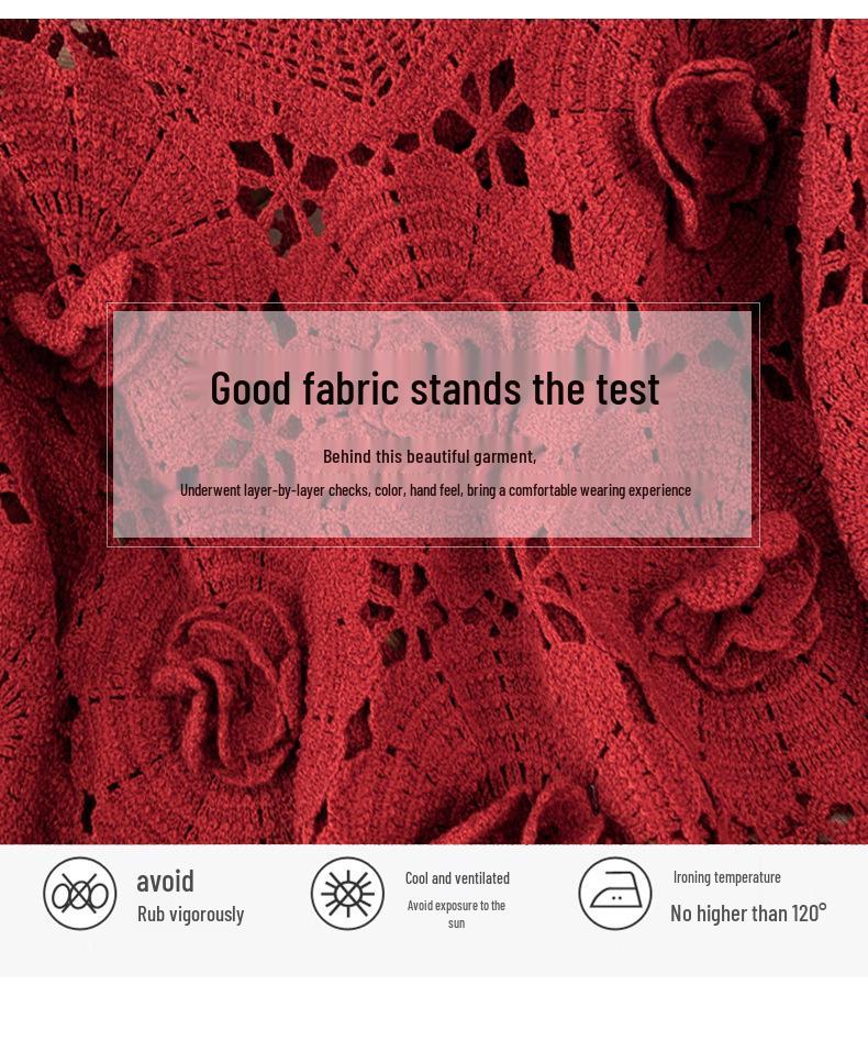 Plus Size Spring Set: Red Knitted Sweater & Dress