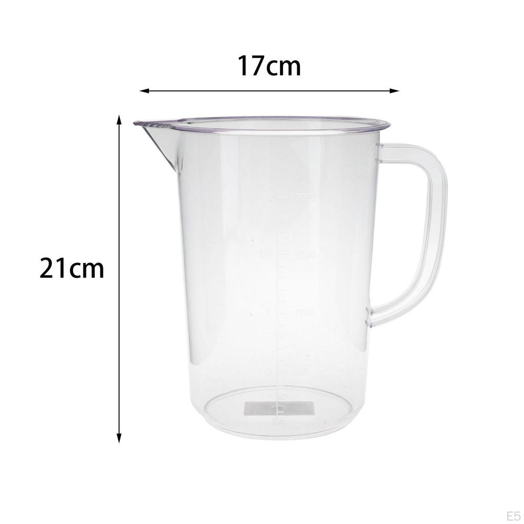 Clear Measuring Cup Set with Spout and Handle for Kitchen Use