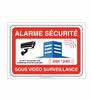 Aua Signage - 201125-ap-a-300 - Security Alarm Sign Under 24/7 Video Surveillance - 300x210 Mm, 3 Mm Aluminum