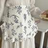 with Pocket Korean Style Apron Fashion Kitchen Cafe Baking Apron Floral Plaid Half Apron  Man Woman