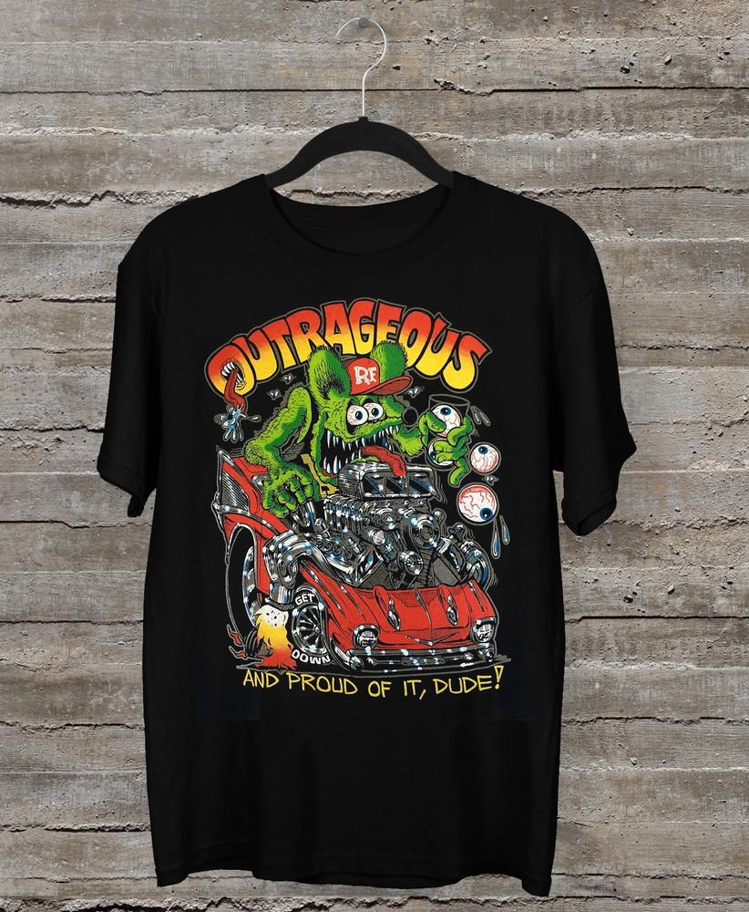 Футболка Rat Fink ED ROTH с Big Daddy Black Все размеры S-5XL Футболка Унисекс XXXL