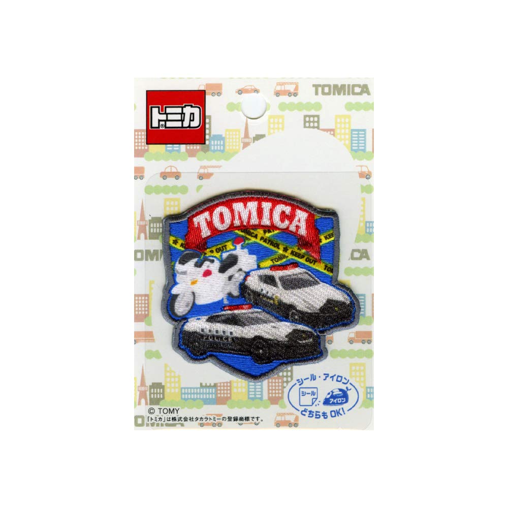 

Pioneer Tomica Police Motorcycle Patrol Car Patch Sticker 59mm x 04 & Iron-on, 62mm, TOM650-TOM