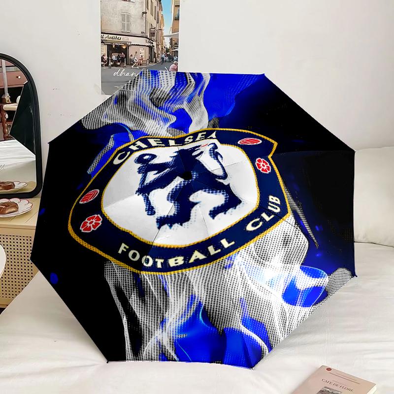 Football Club Emblem lion Umbrella 8-Frame for Travel, camping, Casual Lightweight Portable Umbrella, Essential for every family Holidays Gift