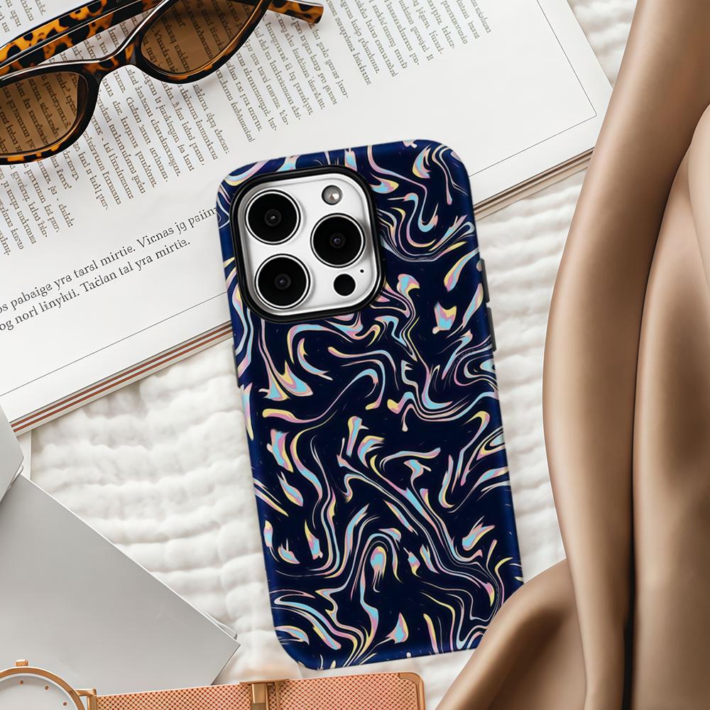 Neon Swirl Phone Case for IPhone 17 16 15 14 13 Pro Max Plus for Magnetic Single Double-layer Tough Case