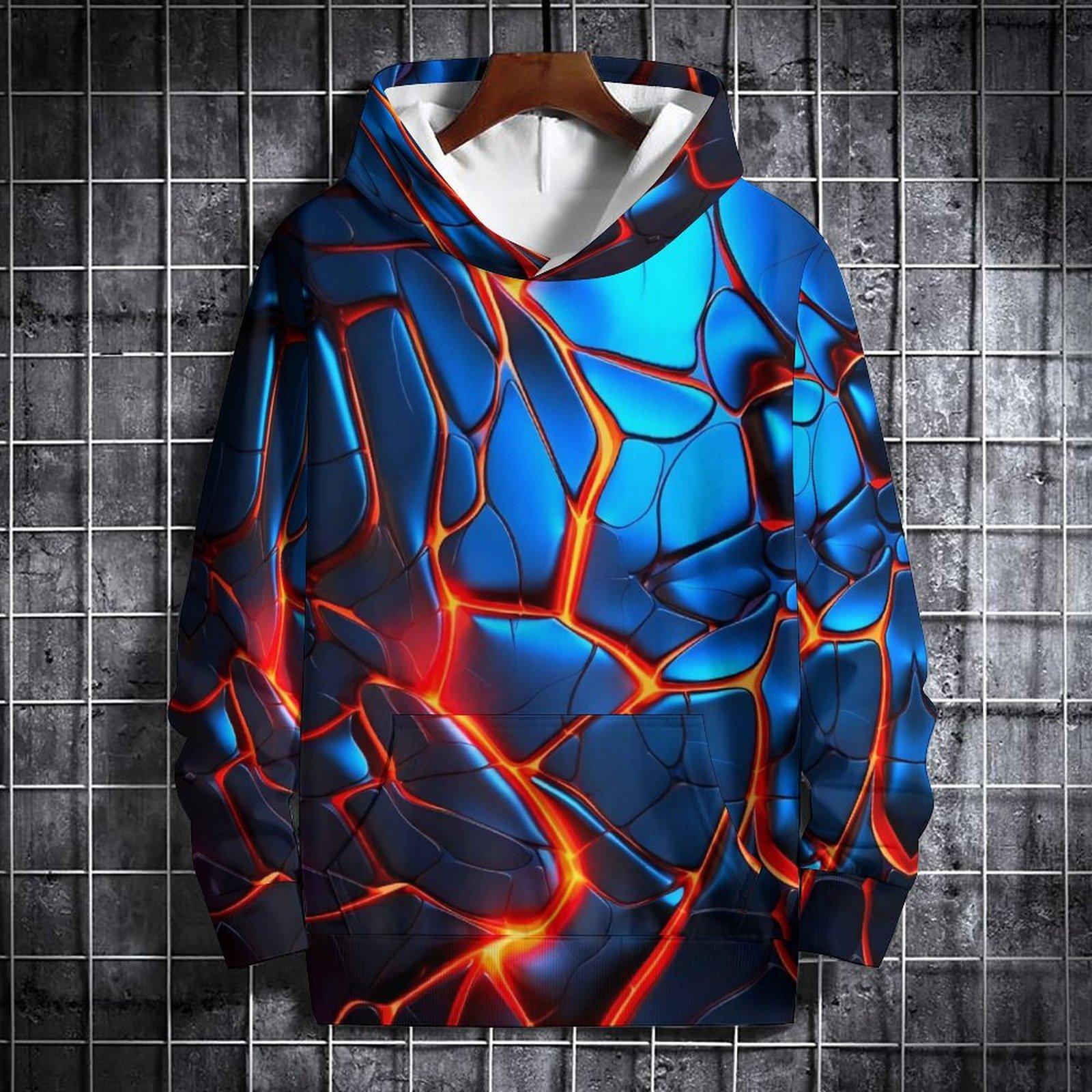 

Толстовки с капюшоном, сплошной геометрический узор, 3D-принт, толстовки для мужчин и женщин, унисекс, с капюшоном, большие толстовки, модные детские толстовки, одежда 5XL