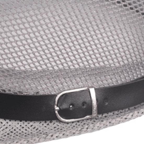 Herren Fedora Breiter Rand Netz Frühling Sommer Einfarbige Flache Krempe Sonnenschutzhut für Draußen