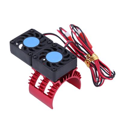 SURPASS HOBBY A2 Dual Fan Aluminum 540 Noninductive Motor Radiator Fit for HSP RC Motor Vehicles