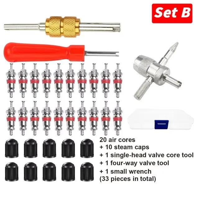Car Bicycle Slotted Handle Tire Valve Stem Core Remover Screwdriver Tire Repair Install Tool Kit Auto Motorcycle Accessories