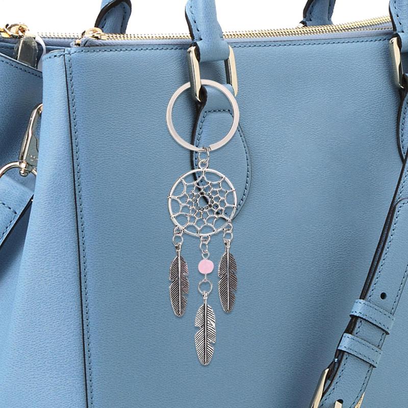 1pcs Dream Catcher Keyring Bag Charm Fashion Lucky Boho Pendant Jewelry Wing Keychain For Women Girl Party Gifts