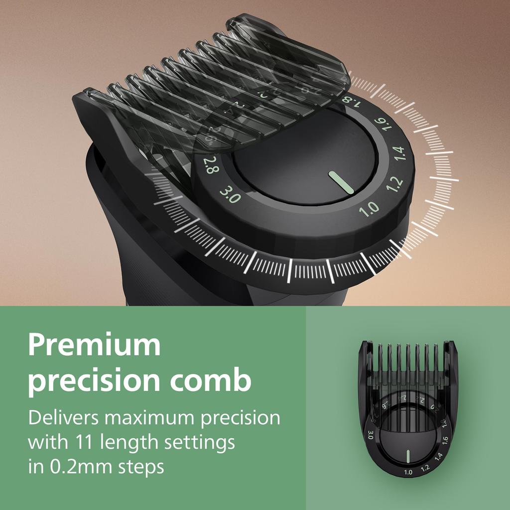 Philips Norelco Multigroom 7000 Series All-in-One Trimmer MG7970/49 Men's Grooming Kit Beard Face Nose Ear Body Titanium Blades Travel Pouch