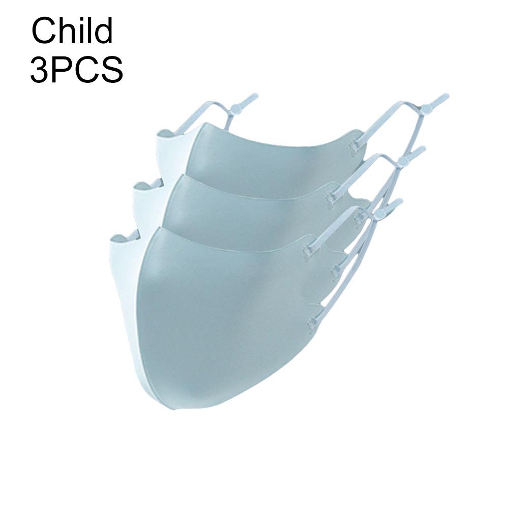 HQ-Store 3Pcs Reusable Adult Kids Anti Haze Droplet Adjustable Ear Hook Washable Mask