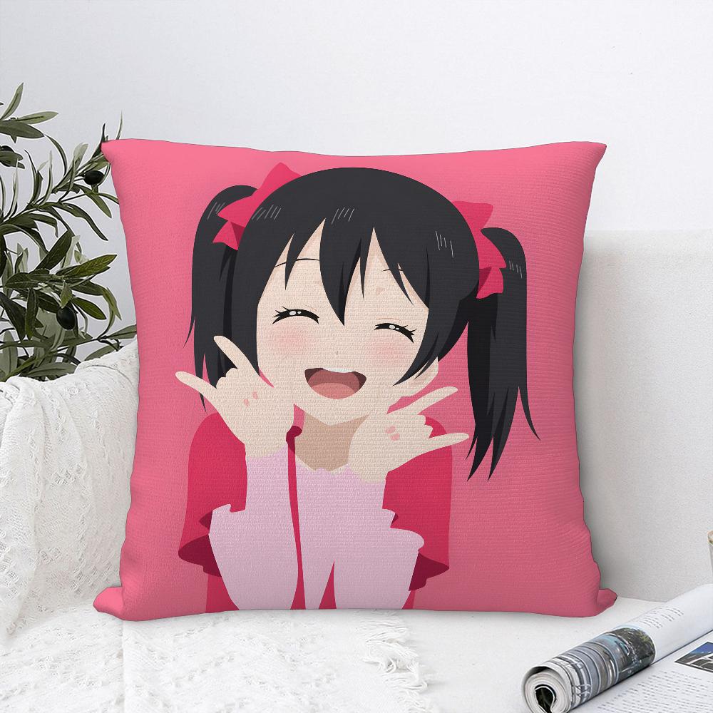 Anime L-Love Live! Pillow Case Sofa Decorative Home Double-sided Print Plush Square Throw Pillow Covers Cushion Decor Cover