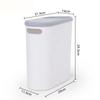 10L Press Can-Type Bathroom Trash Can - Space-Saving Gap Design, Sleek Garbage Bin with Lid - Essential Home Cleaning Tool