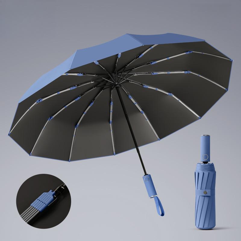10 bone anti-storm umbrella, automatic umbrella custom folding, advanced weather and rain outdoor parasol