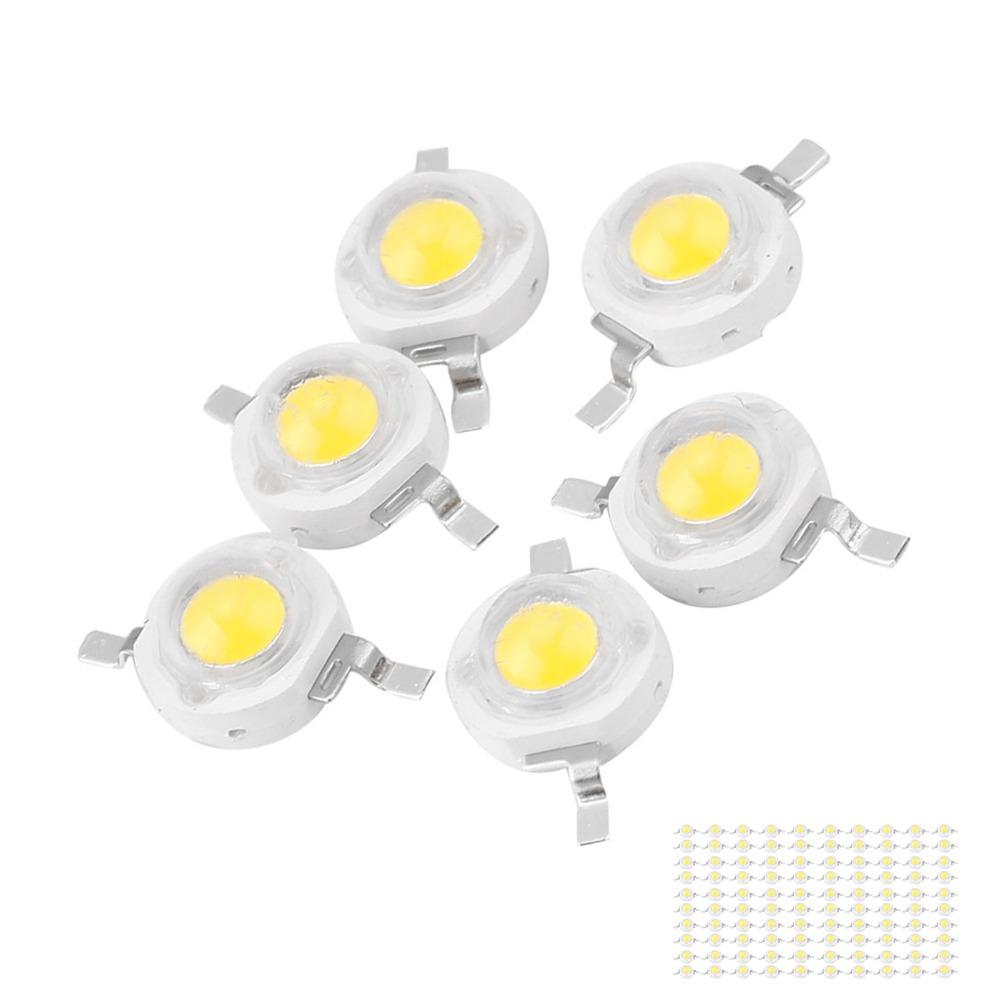 100PCS 3W High Power High Power LED Beads Aluminum DIY Lighting Fixtures  Spotlight Replacement