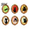 Spooky Refrigerator Magnets 1/6Pcs Halloween Retro Frame Magnet Wooden Carved Home Office Accessories Fridge Decorative Magnet for Cabinet Whiteboard
