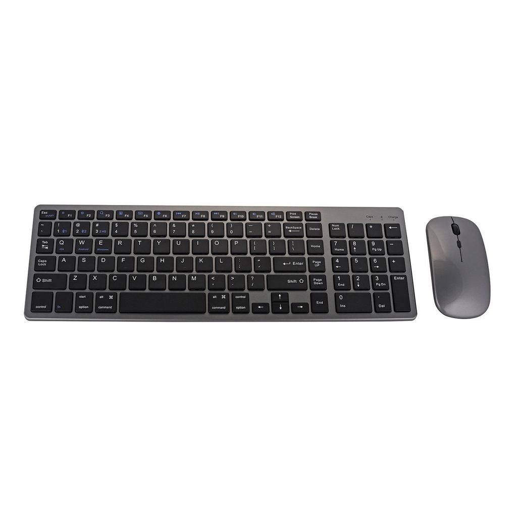 Multi-Device Wireless Mouse & Keyboard Set: Three-Mode and Dual-Mode Connectivity for Notebooks, Desktops, Tablets, and Mobile Phones.