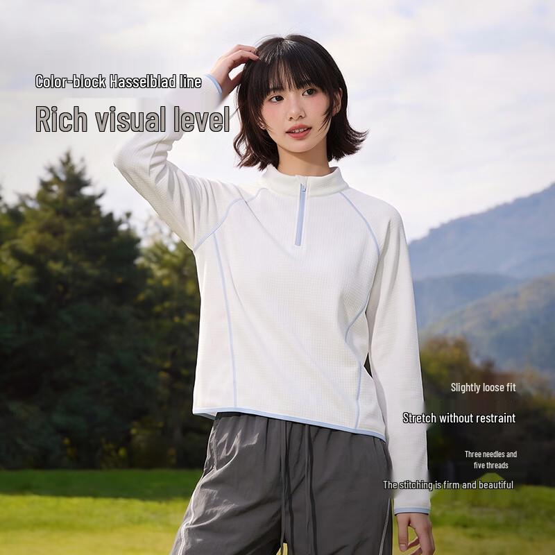 Warrior Autumn Contrast Quarter-Zip Long Sleeve T-Shirt