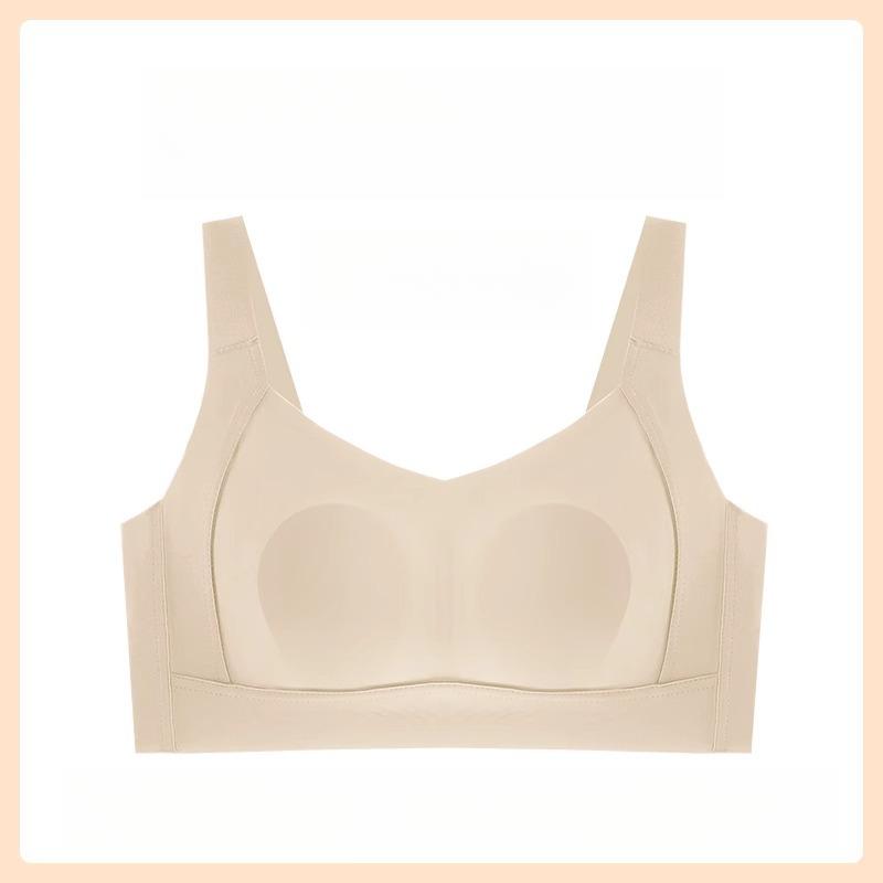 Large Size Seamless Bra for Women Slim Gathered Without Steel Rings Soft Support Bra Anti Sagging Adjustable Bra