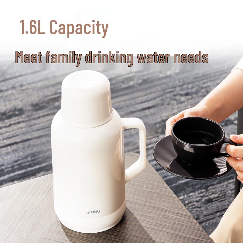 Deli LL114 1.6L Glass Liner Vacuum Thermos