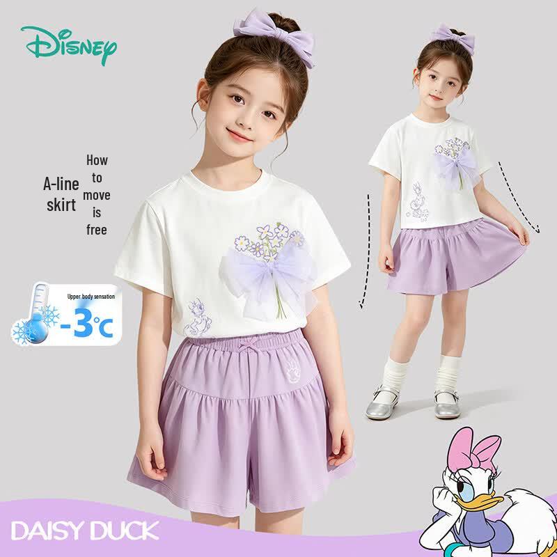 Disney Girls' Cooling Short Sleeve T-Shirt & Skort Set
