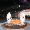 Home Decoration Cartoon Halloween Candle Holder Vintage Decorative Ghost Candlestick Resin Desktop Ornament Party Supplies