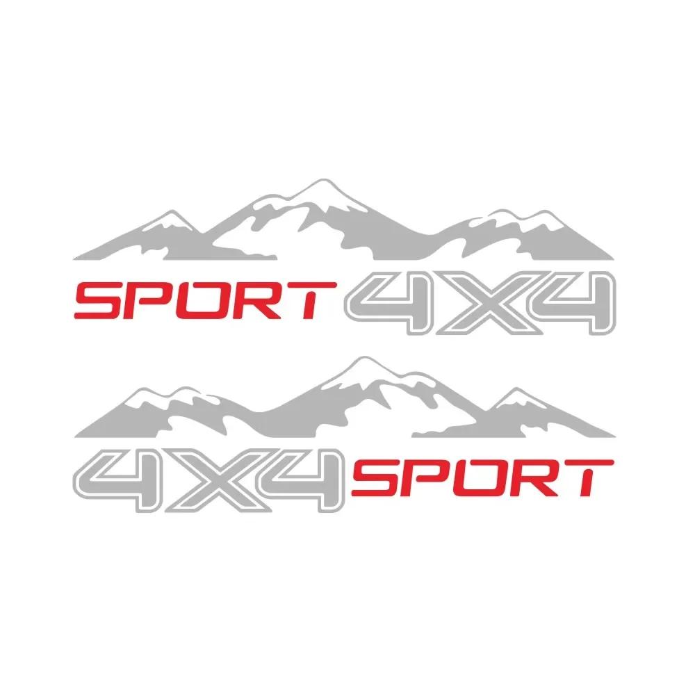 2PCS Off-road 4X4 Car Sticker For VW Amarok Chevrolet S10 D Max Trim Raptor F-150 Trim Truck Door Vinyl Decal Accessories